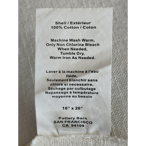 POTTERY BARN 16”x26” Cream/Rust Train 100% Cotton Lumbar Pillow Cover EUC - RARE - Picture 11 of 11